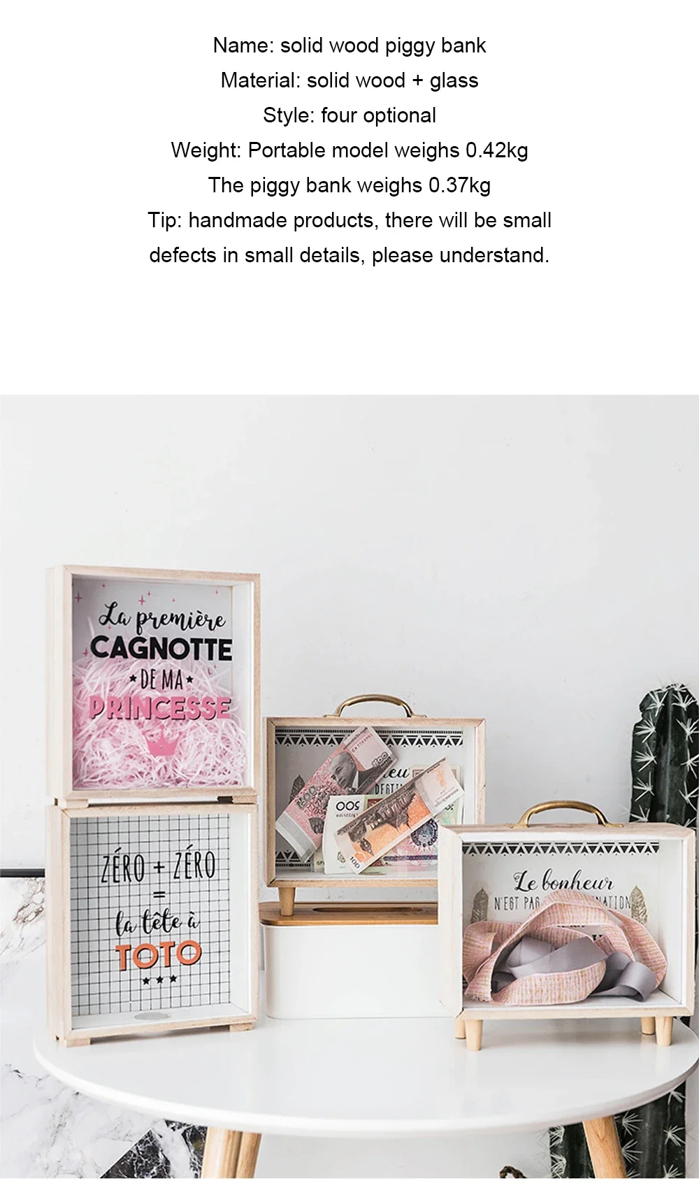 Tirelire en Bois Style Nordique - Image 15