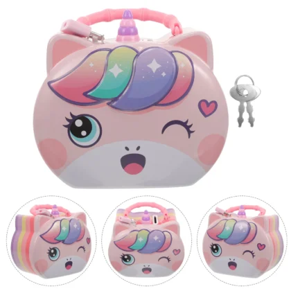 Tirelire Licorne avec Cadenas en métal