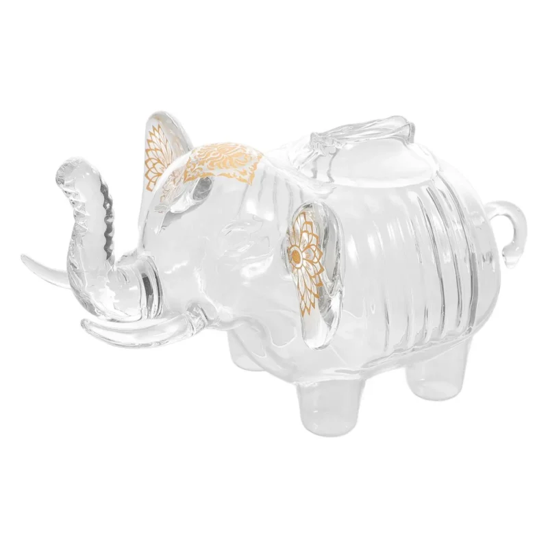 Tirelire éléphant en verre