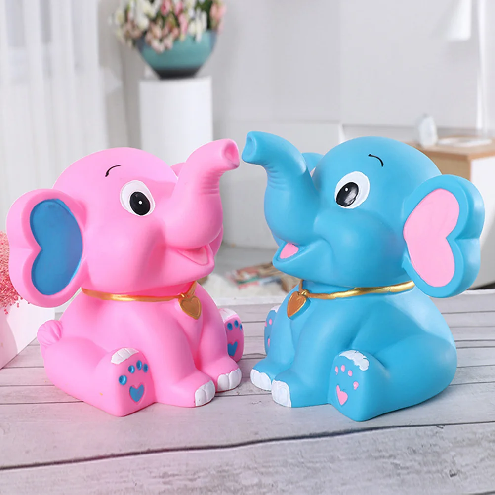 Tirelire Éléphant Rose en Résine – Décoration et Apprentissage - Image 2