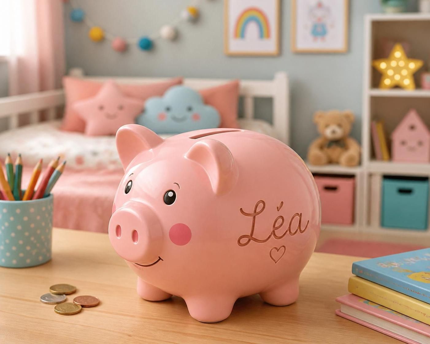 découvrez notre tirelire cochon personnalisable, le cadeau unique et ludique parfait pour toutes les occasions. personnalisez-la selon vos envies et faites plaisir de manière originale !