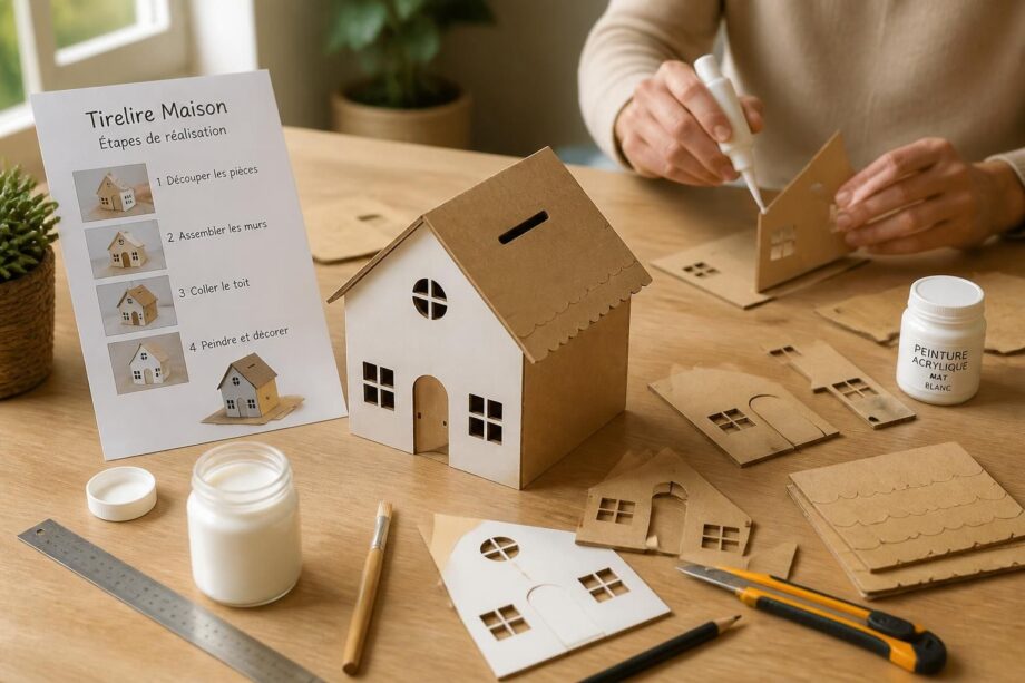 découvrez notre tutoriel complet pour fabriquer vous-même une tirelire en forme de maison, un projet diy amusant et créatif à réaliser chez soi.